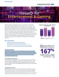 ThreatQ for Entertainment and Gaming Brief - Thumbnail